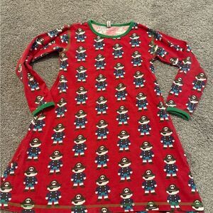 Maxomorra Red Pirate Patterned Dress Sz 110/116cm